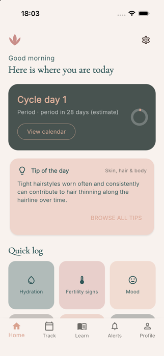 Stages of Her running on Android