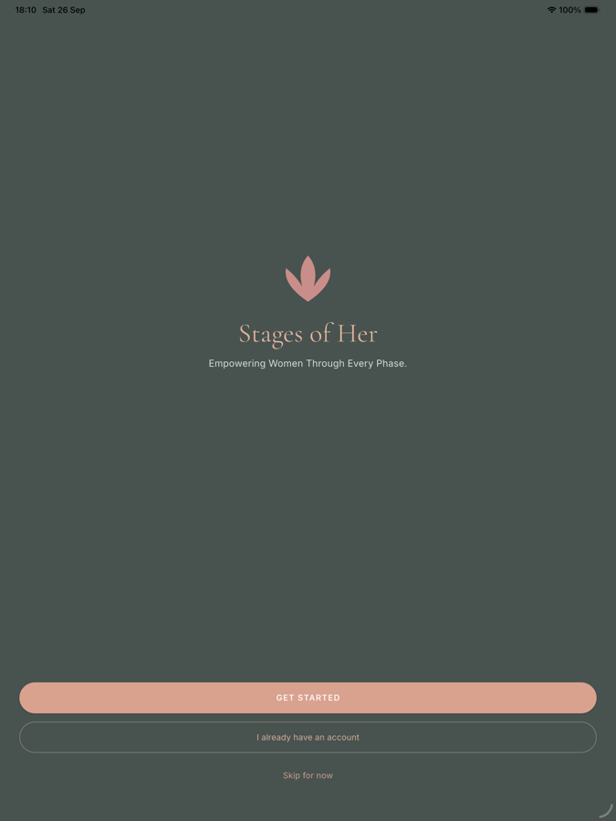 Stages of Her running on iPadOS